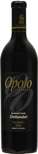 Image of Bottle of 2012, Opolo Vineyards, Paso Robles, Summit Creek